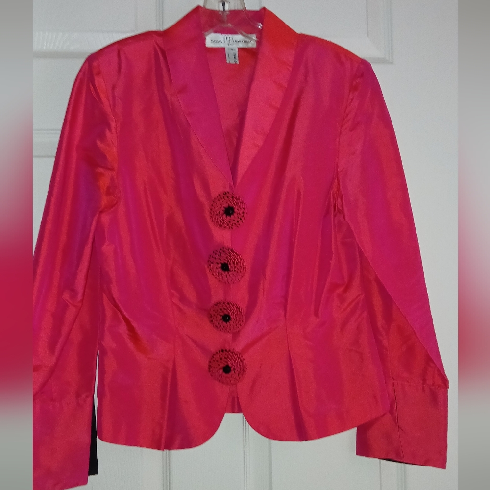 MARISSA BARATELLI 100% Thai Silk With Crochet Style Snap On Buttons.